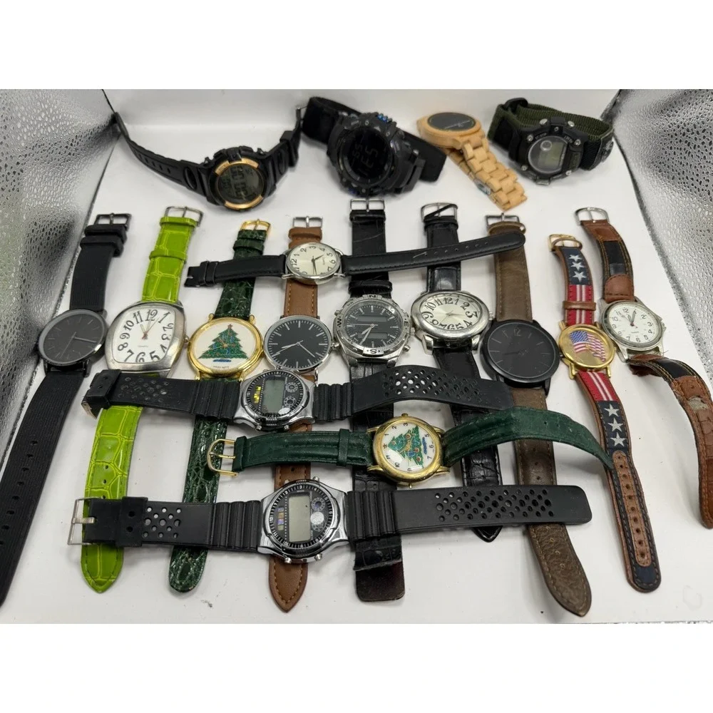 Unbranded Mens Watches Lot Of 17 For‎ Parts Or Repair